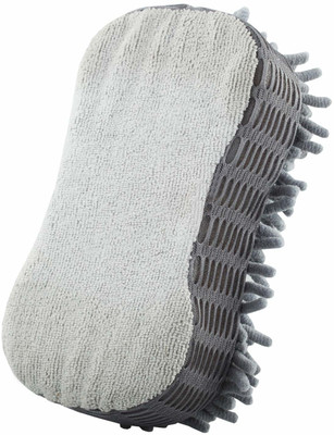 VRT Multipurpose 2 in 1 Chenille Hand Duster with Microfiber Mitts and Sponge Car Accessories Wet and Dry Microfibre Cleaning Cloth