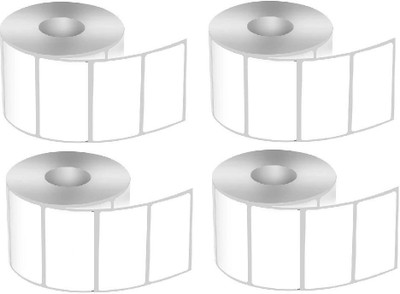 youtech 100MMX50MM (3.94inch X1.97inch) Barcode Label Cromo Paper Label Stickers (White) 1ROLL 1000 LABELS set of 4 Roll cromo paper Paper Label(White)