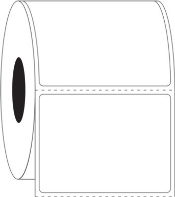 youlogic 100MMX75MM (3.94inch X2.95inch) Barcode Label Cromo Paper Label Stickers (White) 1ROLL 500 LABELS set of 1 Roll cromo Paper Label(White)