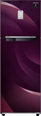 Samsung 275 L Frost Free Double Door 3 Star (2020) Convertible Refrigerator(Rythmic Twirl Plum, RT30T37534R/HL)