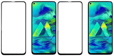 HOBBYTRONICS Edge To Edge Tempered Glass for Samsung Galaxy M40, Samsung Galaxy A60(Pack of 2)