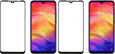 HOBBYTRONICS Edge To Edge Tempered Glass for Redmi Note 7 pro, Redmi Note 7, Redmi Note 7S(Pack of 2)
