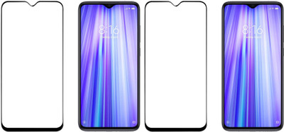 HOBBYTRONICS Edge To Edge Tempered Glass for Redmi Note 8 Pro(Pack of 2)
