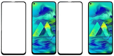 HOBBYTRONICS Edge To Edge Tempered Glass for Samusng Galaxy M40, Samusng Galaxy A60(Pack of 2)