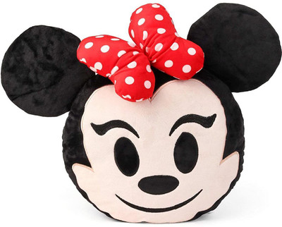 DISNEY Smiling Minnie Emoji Face Plush  - 35 cm(Multicolor)