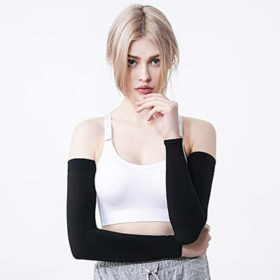 Apastra Cotton Arm Sleeve For Women(XL, Black)