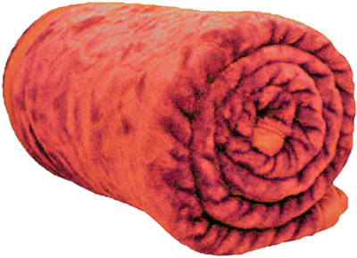 AUBORON Damask Double Woollen Blanket for  Heavy Winter(Woollen Blend, Rust)