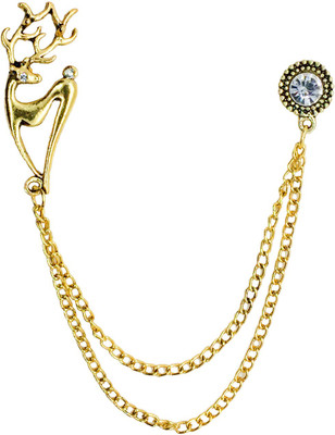 FURE Double Chain Deer Brooch(Gold)
