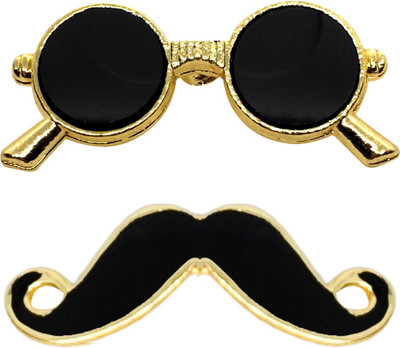 FURE Combo of Sunglasses & Moustache Brooch(Multicolor)
