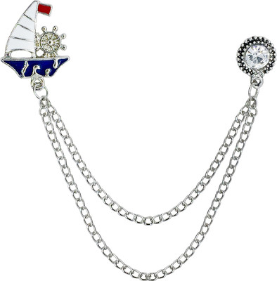 FURE Double Chain Ship Brooch(Silver)