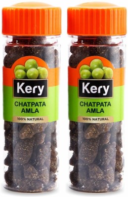 Kery Chatpata Amla Spicy Mouth Freshener, 2 Bottles, 280g [Amla Dried Fruit with Masala] Chatpata Amla Mouth Freshener Sour Candy(2 x 140 g)