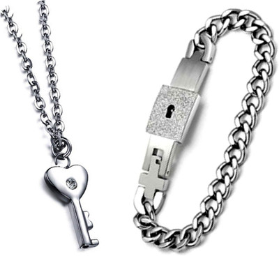 Jewelgenics Stainless Steel Jewel Set(Silver)