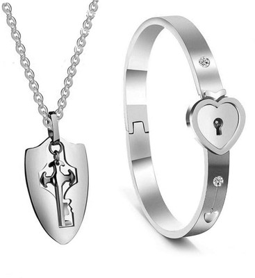 Jewelgenics Stainless Steel Jewel Set(Silver)