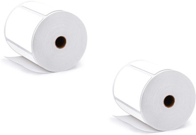 youtech 100MMX50MM (3.94inch X1.97inch) Barcode Label Thermal Paper Label Stickers (White) 1ROLL 1000 LABELS set of 2 Roll thermal Paper Label(White)