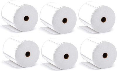 youtech 100MMX50MM (3.94inch X1.97inch) Barcode Label Thermal Paper Label Stickers (White) 1ROLL 1000 LABELS set of 6 Roll thermal Paper Label(White)