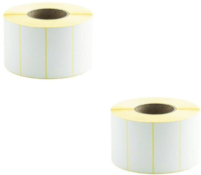 youlogic 70MMX30MM (2.76inch X1.18inch) Barcode Label Cromo Paper Label Stickers (White) 1ROLL 1000 LABELS set of 2 Roll cromo Paper Label(White)