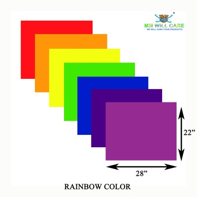 JIA 7 Color series unruled 22 X 28 Inch 120 gsm Coloured Paper(Set of 7, Multicolor)