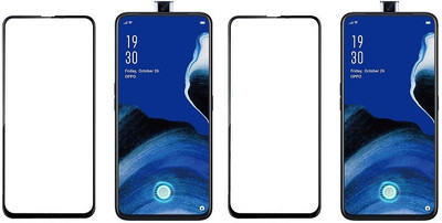 HOBBYTRONICS Edge To Edge Tempered Glass for OPPO Reno 2z, Oppo Reno2 F(Pack of 2)
