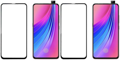 HOBBYTRONICS Edge To Edge Tempered Glass for Vivo V15 Pro, Mi K20, Mi K20 Pro, Oppo Reno(Pack of 2)