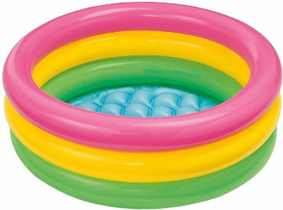 Kavyamart Intex Inflatable Baby Pool, Multi Color (2-feet)(Multicolor)
