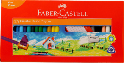 FABER-CASTELL 25 Erasable Plastic Crayons (70mm)(Assorted)