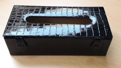 S R EXCLUSIVE 1 Compartments Leather Tissue Dispenser(Black)