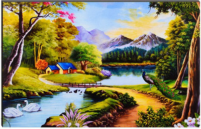 eCraftIndia 6MM MDF Beautiful Scenic View Satin Matt Texture UV Art Ink 8 inch x 12 inch Painting(Without Frame)