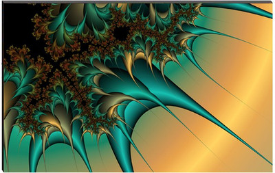 eCraftIndia Abstract Satin Matt Texture Ink 8 inch x 12 inch Painting(Without Frame)