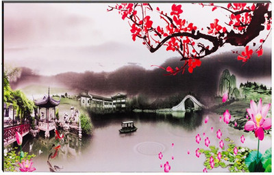 eCraftIndia 6MM MDF Beautiful Scenic View Satin Matt Texture UV Art Ink 8 inch x 12 inch Painting(Without Frame)