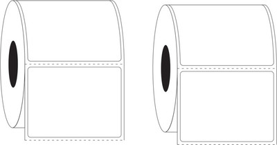 youlogic 100MMX75MM (3.94inch X2.95inch) Barcode Label Cromo Paper Label Stickers (White) 1ROLL 500 LABELS set of 2 Roll cromo Paper Label(White)