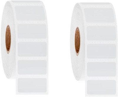 youlogic 75MMX25MM (2.95inch X0.98inch) Barcode Label Cromo Paper Label Stickers (White) 1ROLL 2000 LABELS set of 2 Roll Cromo paper Paper Label(White)