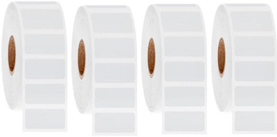 youlogic 75MMX25MM (2.95inch X0.98inch) Barcode Label Cromo Paper Label Stickers (White) 1ROLL 2000 LABELS set of 4 Roll Cromo paper Paper Label(White)