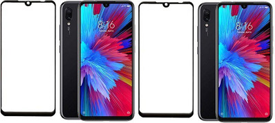 HOBBYTRONICS Edge To Edge Tempered Glass for Redmi Note 7S, Redmi Note 7 Pro, Redmi Note 7(Pack of 2)