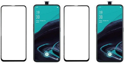HOBBYTRONICS Edge To Edge Tempered Glass for Oppo Reno2 F(Pack of 2)