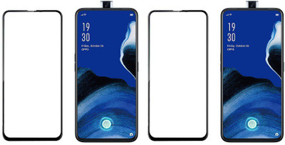 HOBBYTRONICS Edge To Edge Tempered Glass for OPPO Reno 2z, Oppo Reno2 F(Pack of 2)