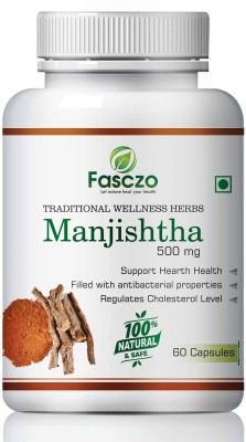 Fasczo Pure Herbs Manjishtha Capsules For Blood Purifier (60 Capsule)