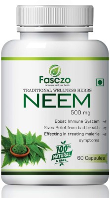 Fasczo Neem For Reduce Skin Problems Purified Blood Cholesterol Reduction Capsules