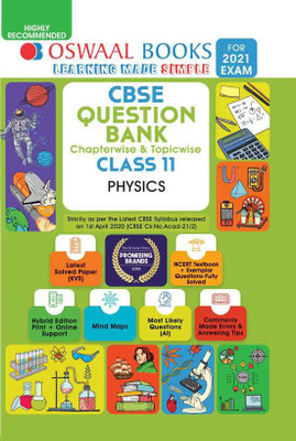 Oswaal Cbse Question Bank Class 11 Physics Book Chapterwise & Topicwise (for 2021 Exam)(English, Paperback, unknown)