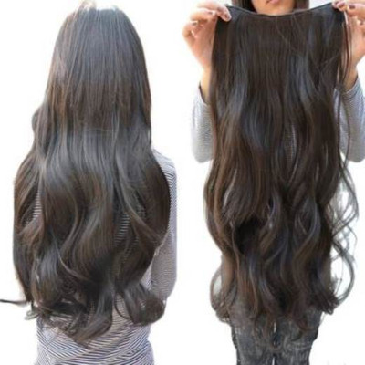 VIVIAN Beautiful Brown Wavy 5 Clip In Hair Extension