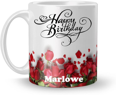 Beautum Happy Birthday Marlowe Best Gift White Model No:BRRHB011994 Ceramic Coffee Mug(350 ml)