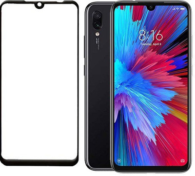 HOBBYTRONICS Edge To Edge Tempered Glass for Mi Redmi Note 7S, Mi Redmi Note 7, Mi Redmi Note 7 Pro(Pack of 1)