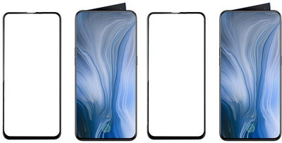HOBBYTRONICS Edge To Edge Tempered Glass for Oppo Reno(Pack of 2)