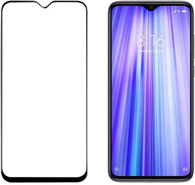 HOBBYTRONICS Edge To Edge Tempered Glass for Redmi Note 8 Pro(Pack of 1)