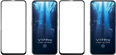 HOBBYTRONICS Edge To Edge Tempered Glass for Vivo V17 Pro(Pack of 2)
