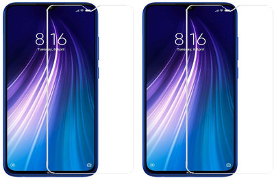 HOBBYTRONICS Tempered Glass Guard for Mi Redmi Note 8(Pack of 2)