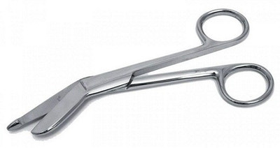 Meditech Bandage cutting scissors 7 inches Curved And Angled Dissecting Scissors(Blunt/Sharp Blades)