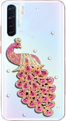 KC Back Cover for oppo F15(Pink, Transparent, Shock Proof, Silicon)