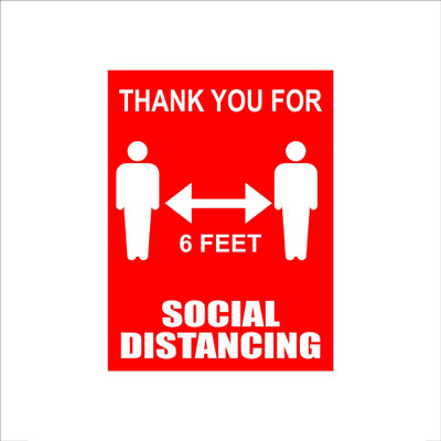 VVWV Thank You For Social Distancing Emergency Sign
