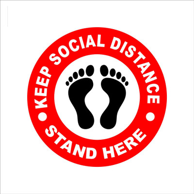 VVWV Keep Social Distance Emergency Sign