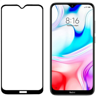 HOBBYTRONICS Edge To Edge Tempered Glass for Redmi 8(Pack of 1)